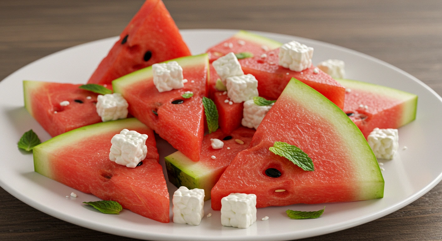 Watermelon Feta Mint Salad - secondary view